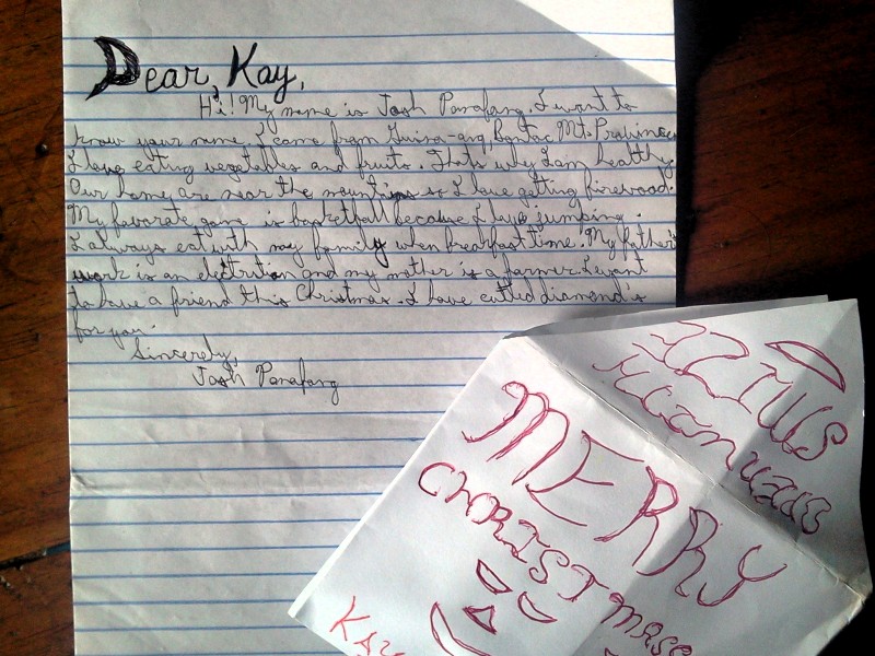 Letter to Kay from Josh in Guina'ang
