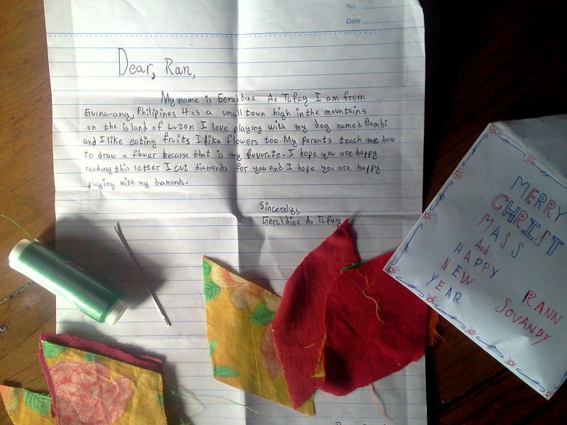 Letter to Ran from Geraldine in Guina'ang